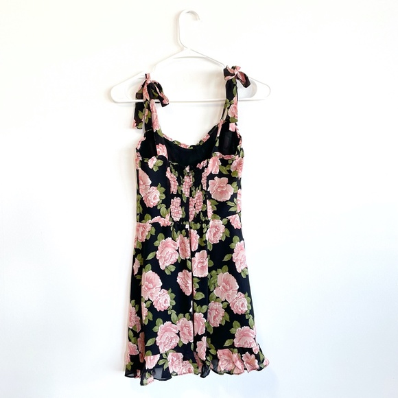 Size 0 Reformation Christine Floral Ruffle Rosalia Mini Dress - Picture 4 of 6